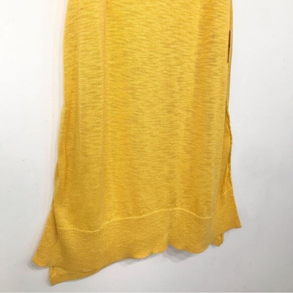 Free People Cloud Nine Yellow Knit Tunic Tank Top NEW - Picture 5 of 15